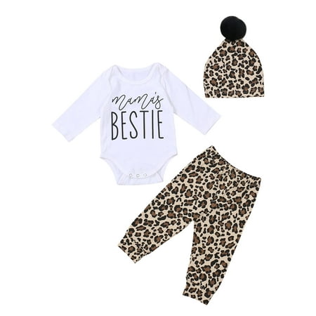 Xiaoluokaixin Newborn Baby Girl Leopard Outfits Ruffle Long Sleeve Romper and Halen Pants with Headband 3 Pieces Clothes Set CQH
Xiaoluokaixin Newborn Baby Girl Leopard Outfits Ruffle Long Sleeve Romper and Halen Pants with Headband 3 Pieces Clothes Set CQH