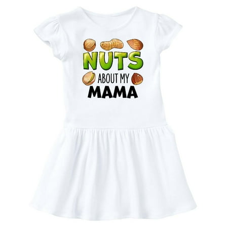 Inktastic Nuts About My Mama Peanut Almond Pistachio Gift Baby Girl Dress