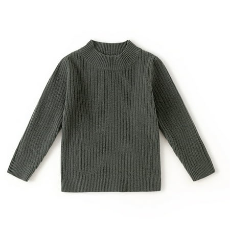 Lightweight Sweaters for Toddler Solid Color Knit Crewneck Sweater Comfortable Classic Long Sleeve Knitted Base Sweater Grey 4-5 Years
Lightweight Sweaters for Toddler Solid Color Knit Crewneck Sweater Comfortable Classic Long Sleeve Knitted Base Sweater Grey 4-5 Years