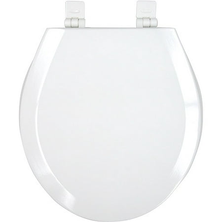 UPC 047968001403 product image for White Beveled Wood Toilet Seat | upcitemdb.com