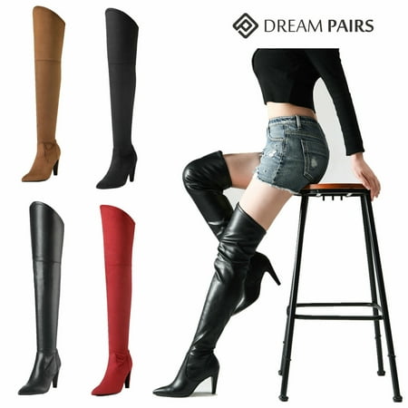 Womens Ladie Thigh High Pointed Toe Sexy Party Over The Knee Boots