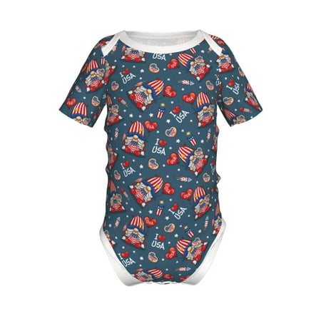 Coaee Gnome Love USA for Soft Baby Short-Sleeve Bodysuit Baby Climbing Clothes Baby Girls Boys Bodysuit Romper-2 Years
Coaee Gnome Love USA for Soft Baby Short-Sleeve Bodysuit Baby Climbing Clothes Baby Girls Boys Bodysuit Romper-2 Years