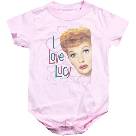 Lucy Open Hearts Unisex Baby Snapsuit Pink Xl (24 Mos)