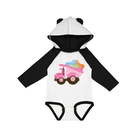 Inktastic Easter Jelly Bean Dump Truck Gift Baby Girl Long Sleeve Bodysuit
