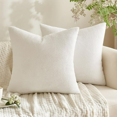 MIULEE Pack of 2 Decorative Throw Pillow Covers Luxury Soft Faux Rabbit Fur Warm Gifts Square Cushion Cases for Sofa Bedroom Living Room 16x16 Inch White
MIULEE Pack of 2 Decorative Throw Pillow Covers Luxury Soft Faux Rabbit Fur Warm Gifts Square Cushion Cases for Sofa Bedroom Living Room 16x16 Inch White