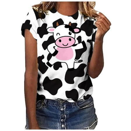 Crop Tops for Women Tunic Tops Fashion Women Casual Printing Pullover Short Sleeve T-Shirt Tops Blouse Womens Workout Tops Black Shirts for Women on Sales White XL
Crop Tops for Women Tunic Tops Fashion Women Casual Printing Pullover Short Sleeve T-Shirt Tops Blouse Womens Workout Tops Black Shirts for Women on Sales White XL