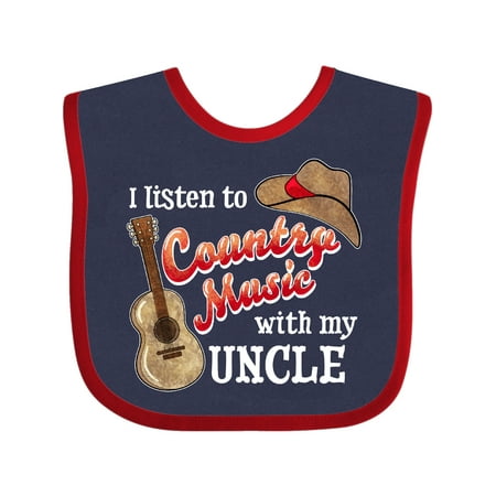 Inktastic I Listen to Country Music with my Uncle with Guitar and Hat Gift Baby Boy or Baby Girl Bib
Inktastic I Listen to Country Music with my Uncle with Guitar and Hat Gift Baby Boy or Baby Girl Bib