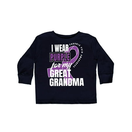 Inktastic Chronic Pain I Wear Purple For My Great Grandma Gift Toddler Boy or Toddler Girl Long Sleeve T-Shirt
Inktastic Chronic Pain I Wear Purple For My Great Grandma Gift Toddler Boy or Toddler Girl Long Sleeve T-Shirt