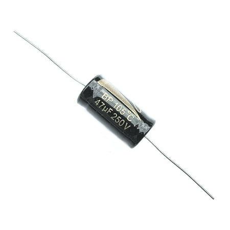 Axial Electrolytic Bipolar Capacitor 47uF 250V 105C Tolerance ±20%