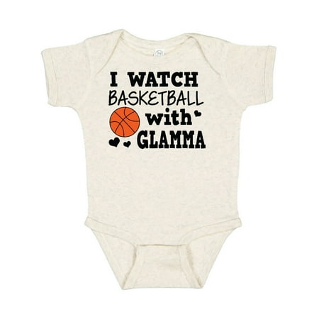 Inktastic I Watch Basketball with Glamma Gift Baby Boy Bodysuit