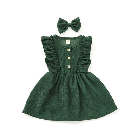 Suanret Summer Lovely Infant Baby Girls Dress Hairpin 2pcs Ruffles Sleeveless Lace Button Knee Length A-Line Sundress Green 2-3 Years
Suanret Summer Lovely Infant Baby Girls Dress Hairpin 2pcs Ruffles Sleeveless Lace Button Knee Length A-Line Sundress Green 2-3 Years
