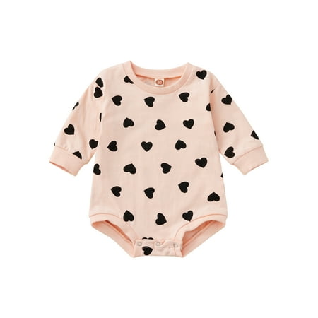 QILINXUAN Baby Girls Romper Long Sleeve Crew Neck Heart Print Snap Closure Bodysuit Casual Jumpsuit
QILINXUAN Baby Girls Romper Long Sleeve Crew Neck Heart Print Snap Closure Bodysuit Casual Jumpsuit