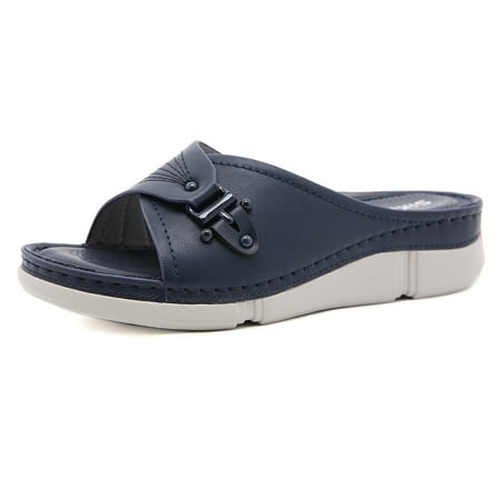 TUOBARR Wedge Sandalss Women Womens Sandals with Arch Support Comfort Slip on Casual Beach Travel Walking Flats Wedge Shoes Dark Blue
TUOBARR Wedge Sandalss Women Womens Sandals with Arch Support Comfort Slip on Casual Beach Travel Walking Flats Wedge Shoes Dark Blue