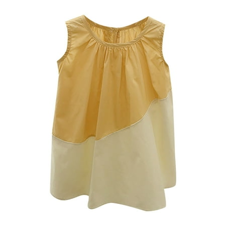 Toddler Girls Romper Solid Color Crew Neck Sleeveless Summer Patchwork Crewneck Pleated Dress In Yellow Beach Sundress For 0 To 6 Y Dailywear Activewear Cozy Elegant Jumpsuits
Toddler Girls Romper Solid Color Crew Neck Sleeveless Summer Patchwork Crewneck Pleated Dress In Yellow Beach Sundress For 0 To 6 Y Dailywear Activewear Cozy Elegant Jumpsuits