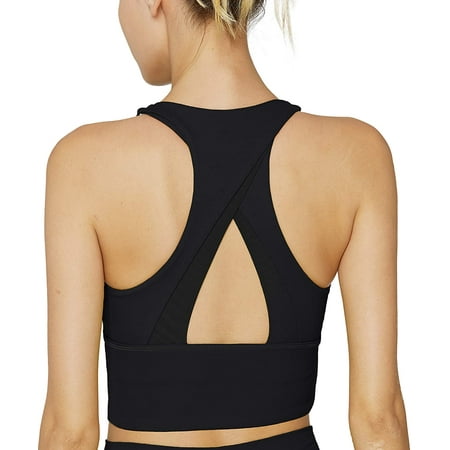 light & leaf Longline Sports Bra Padded Workout Crop Yoga Bra Tops for Women 
light & leaf Longline Sports Bra Padded Workout Crop Yoga Bra Tops for Women