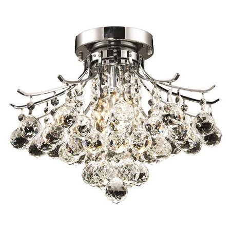 Toureg 3 Light Crystal (Clear) Flush Mount in Chrome Finish 8000F16C/RC