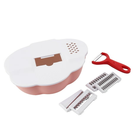 Multi Manual Slicer Rotate Vegetable Cutter with Drain Basket Multi-Function Kitchen Veggie Shredder Grater Slicer Peeler Pink
Multi Manual Slicer Rotate Vegetable Cutter with Drain Basket Multi-Function Kitchen Veggie Shredder Grater Slicer Peeler Pink