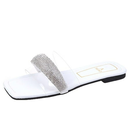 QWZNDZGR Rimocy Square Toe Crystal Slippers for Women Transparent Pvc Flat Sandals Woman 2022 Summer Soft Comfort Beach Slides Flip Flops
QWZNDZGR Rimocy Square Toe Crystal Slippers for Women Transparent Pvc Flat Sandals Woman 2022 Summer Soft Comfort Beach Slides Flip Flops