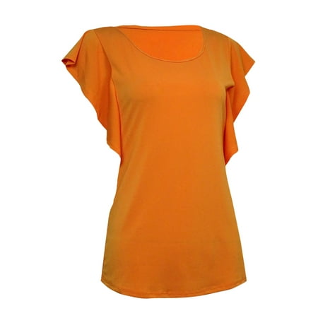 NY Collection Women's Flutter Crepe Jersey Top