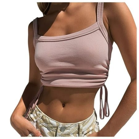 CYMMPU Women Clothing Women s Streetwear Sexy Bustier Cami Solid Round Neck Tank Summer Shirts Cropped Tank Sleeveless Slim Fit Crop Tops Pink
CYMMPU Women Clothing Women s Streetwear Sexy Bustier Cami Solid Round Neck Tank Summer Shirts Cropped Tank Sleeveless Slim Fit Crop Tops Pink
