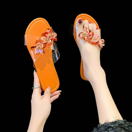 Womens Open Toe Sandals non Slip- Beach Rhinestone Flower Casual Sandals Orange Size 6
Womens Open Toe Sandals non Slip- Beach Rhinestone Flower Casual Sandals Orange Size 6