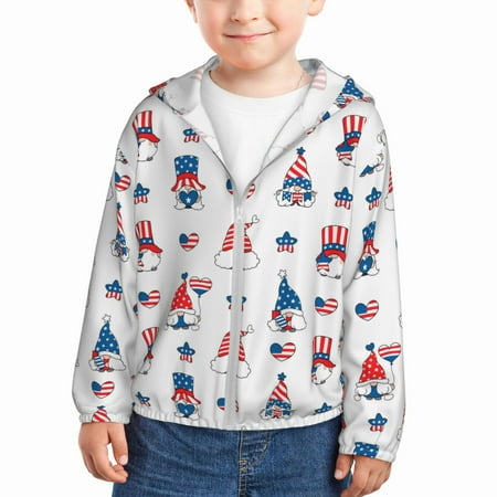 Rash Guard for Boys Girls - USA Flag Print A Lightweight Long Sleeve Sun Protection Jacket Hooded Cooling Swim Shirt with Zipper for Toddler Kids Children
Rash Guard for Boys Girls - USA Flag Print A Lightweight Long Sleeve Sun Protection Jacket Hooded Cooling Swim Shirt with Zipper for Toddler Kids Children