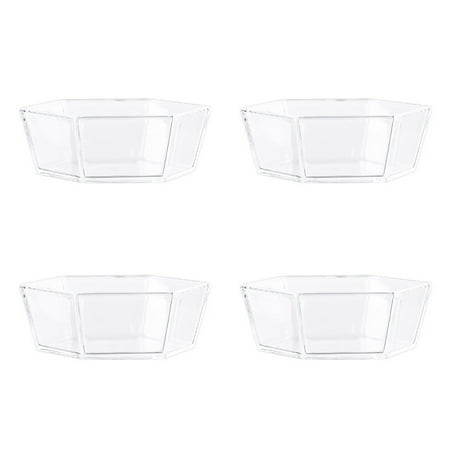 4pcs Snacks Fruit Dried Food Storage Plates Transparent Dried Fruit Plates
