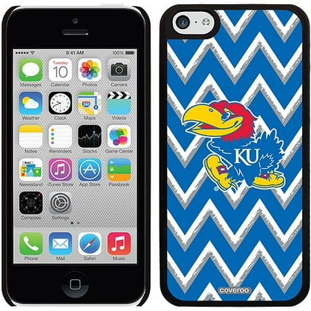 University of Kansas Sketchy Chevron Design on Apple iPhone 5c Thinshield Snap-On Case by Coveroo