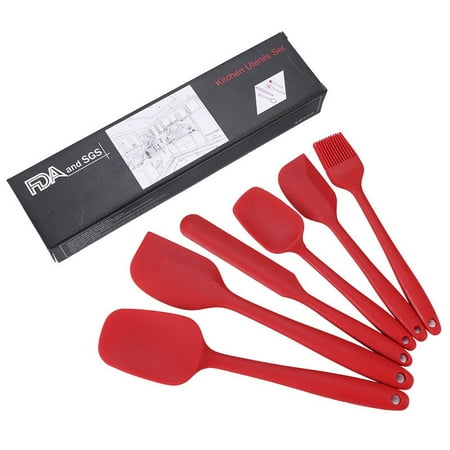 6 piece set Silicone scraper set Silicone Baking Utensils ca cream spatula