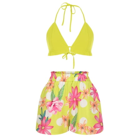 Dadaria 2 Piece Outfits for Women Summer Two Piece Crop Top Shorts Floral Print Sports Waist Waist Suit Three Piece Suit Green S Female
Dadaria 2 Piece Outfits for Women Summer Two Piece Crop Top Shorts Floral Print Sports Waist Waist Suit Three Piece Suit Green S Female