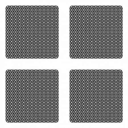 Black and White Coaster Set of 4 Monochrome Background with Square Shapes Diagonal Pattern Modern Geometric Square Hardboard Gloss Coasters Standard Size Black White by Ambesonne
Black and White Coaster Set of 4 Monochrome Background with Square Shapes Diagonal Pattern Modern Geometric Square Hardboard Gloss Coasters Standard Size Black White by Ambesonne
