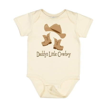 Inktastic Daddy s Little Cowboy Gift Baby Boy Bodysuit