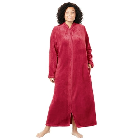Dreams & Co. Women s Plus Size The Microfleece Robe Robe