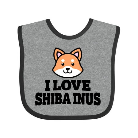 Inktastic I Love Shiba Inus Gift Baby Boy or Baby Girl Bib