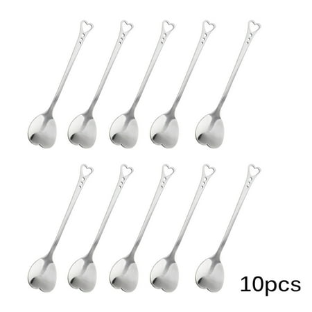 10 Pcs Stainless Heart Shape Coffee Spoon Dessert Sugar Stirring Spoons Teaspoon Kitchen Accessories
10 Pcs Stainless Heart Shape Coffee Spoon Dessert Sugar Stirring Spoons Teaspoon Kitchen Accessories