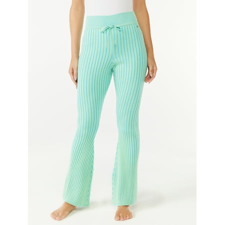 Sofia Intimates by Sofia Vergara Women s Ribbed Flare Pants