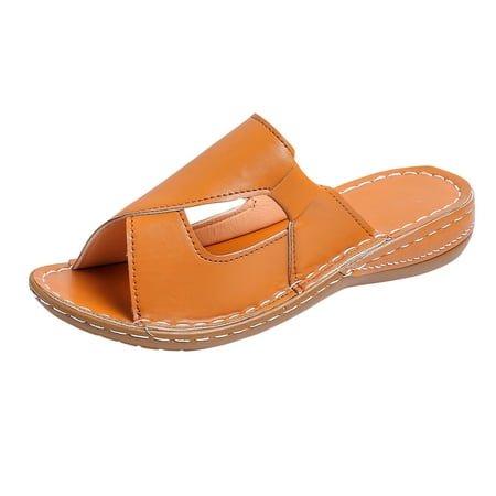 ASEIDFNSA Womens Tan Sandals Rubber Sandals for Women Under 10 Ladies Fashion Ssummer Solid Color Leather Open Toe Comfortable Thick Sole Sandals
ASEIDFNSA Womens Tan Sandals Rubber Sandals for Women Under 10 Ladies Fashion Ssummer Solid Color Leather Open Toe Comfortable Thick Sole Sandals