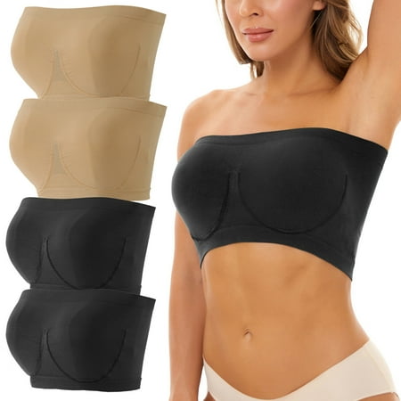 Sehao Maidenform Bras for Women 4 Pieces Sports Bras for Women Plus Size Strapless Bra Bandeau Tube Padded Top Stretchy Yoga Fitness Bra Spandex Push Up Bras for Women
Sehao Maidenform Bras for Women 4 Pieces Sports Bras for Women Plus Size Strapless Bra Bandeau Tube Padded Top Stretchy Yoga Fitness Bra Spandex Push Up Bras for Women
