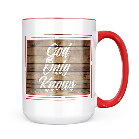 Neonblond Painted Wood God Only Knows Mug gift for Coffee Tea lovers