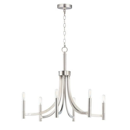 Maxim 21526SN Lyndon 6 Light Chandelier Satin Nickel