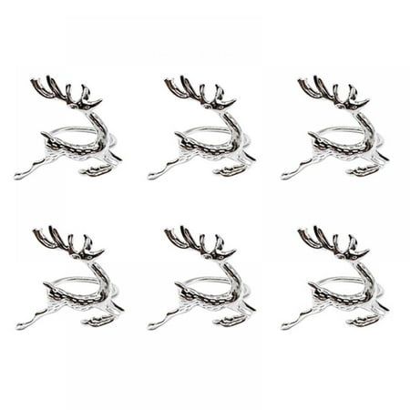 Silver Deer Napkin Rings - Set of 6 Napkin Rings for Dinner Party Holiday Christmas Thanksgiving New Year
Silver Deer Napkin Rings - Set of 6 Napkin Rings for Dinner Party Holiday Christmas Thanksgiving New Year