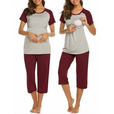 Fragarn Maternity clothes Double Layer Labor/Delivery/Nursing Maternity Pajamas Pregnancy Set Shirt
Fragarn Maternity clothes Double Layer Labor/Delivery/Nursing Maternity Pajamas Pregnancy Set Shirt