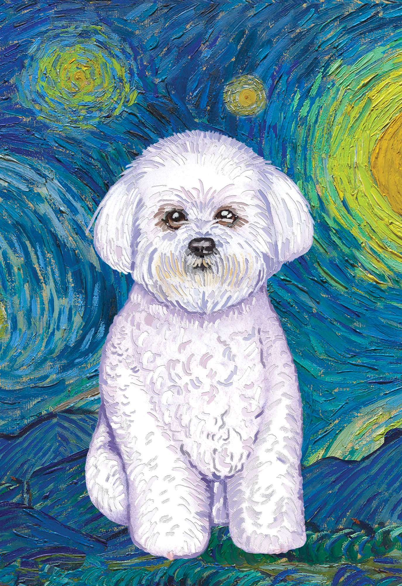 Bichon Frise Show Best Of Breed Van Gogh Garden Flag Walmart