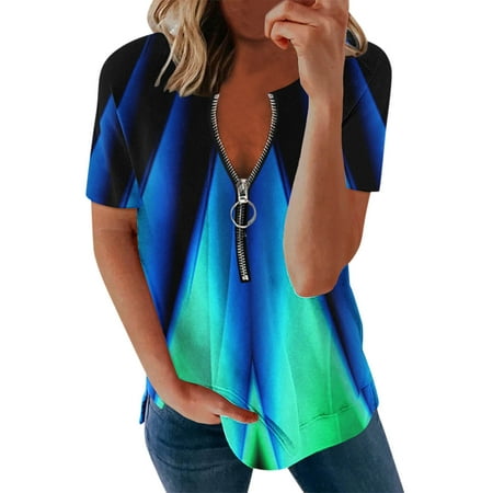 Qufokar Scrub Long Sleeve Undershirt Women Woman T Shirt Casual Women Fashion Tops Shirt Printed Tunic V Neck Zipper Loose Top Short Sleeve Elegant Casual Blouse Shirt
Qufokar Scrub Long Sleeve Undershirt Women Woman T Shirt Casual Women Fashion Tops Shirt Printed Tunic V Neck Zipper Loose Top Short Sleeve Elegant Casual Blouse Shirt