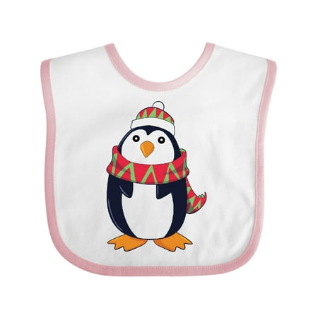 Inktastic Cuddly Christmas Penguin Gift Baby Boy or Baby Girl Bib