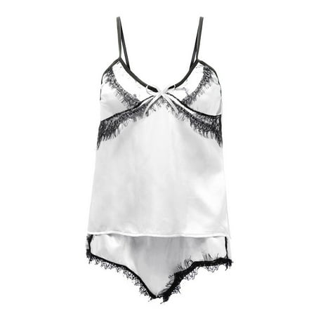 DNDKILG Satin Cami and Shorts Sets Nightwear Pajamas Set for Women Lace Loungewear Pj Set Two-Piece Sleepwear White S
DNDKILG Satin Cami and Shorts Sets Nightwear Pajamas Set for Women Lace Loungewear Pj Set Two-Piece Sleepwear White S