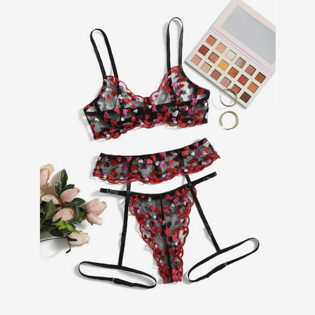 Fatuov Womens Lingerie Sets Sexy Women Mesh Love Embroidery Babydoll Underwear Perspective Sleepwear Intimates Thong With Garter Panty Lingerie Set On Clearance
Fatuov Womens Lingerie Sets Sexy Women Mesh Love Embroidery Babydoll Underwear Perspective Sleepwear Intimates Thong With Garter Panty Lingerie Set On Clearance