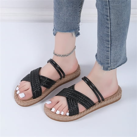 Akiihool Women s Sandals Wide Width Women s Lace Up Flat Sandals Open Toe Wrap Ankle Strap Shoes (Black 6.5)
Akiihool Women s Sandals Wide Width Women s Lace Up Flat Sandals Open Toe Wrap Ankle Strap Shoes (Black 6.5)