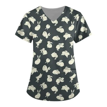 CHMORA Women s Performance V-Neck Medical Scrub Stretch Tops