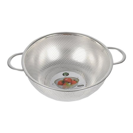 Stainless Steel Kitchen Strainer Fruit Vegetable Draining Basket 25.5x9.5cm